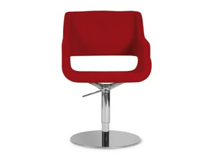 ROSE ROUND GAS - Swivel upholstered chair with armrests _ Riccardo Rivoli